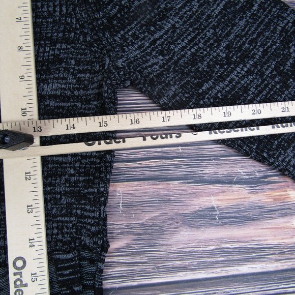 Nina Leonard NEW NWT Large Gray Black A Line Long Sleeve Skater Dress Crewneck - Picture 5 of 9